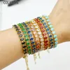 Bracelets de liaison 10 pièces Bracelet cristal ovale Couleur Couleur Élégante Femmes Bijoux Baclet Chaîne Ajustement Fode Beau cadeau 40261