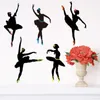 Wandstickers Cartoon Ballet Dancing Girl Stickers zelfklevend verwijderbaar voor kinderkamer woonkamer klaslokaal