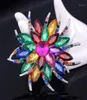 Jujie Broches de fleurs de cristal multicolore pour femmes bouquets de mariage broche épingles de revers de mode drop186067225552161