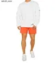 Men's Shorts Mens Cotton Sporting Running Shorts Loose Bodybuilding Sweatpants Fitness Short Pants Jogger Gym Vintage Male Orange Red Shorts Q240416