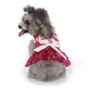 Hondenkleding Pet Princess Dress 2024 Grappige Halloween Costuums Pets Pompoen Bat Gedrukte rok Pomeranisch kostuum Kerstfeest Carnaval