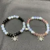 Link braccialetti bohemian perle in pietra naturale perle fili magnetici ragno magnetico per uomini uomini coppia gioielli di amicizia
