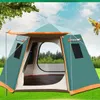 Camping Tente Outdoor automatique 34 personnes Protection solaire Pluie Camping Double Pole en aluminium Hexagonal 240416