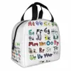 villain Letter Abc Insulated Lunch Bag Matching Evil Alphabet Lore Lunch Ctainer Cooler Bag Tote Lunch Box Travel Food Bag Q6u9#