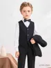 Costumes Flower Boys Suit pour mariage adolescent enfants Cérémonie formelle Tuxedo Robe Enfants Photographie Blazer Party Performance Costume