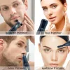 Shavers 6 In 1 vrouwelijke elektrische epilator vrouwen lichaam gezicht multifunctionele scheerman intiem gebied precisie scheerschoener gezicht baard trimmer