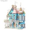 3D Puzzles Fantasy Villa Wood Jigsaw 3d houten puzzel Diy Doll House Model Assembled Miniature Dollhouse Toys For Children Girls Gift Y240415