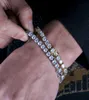 Mens Rose Gold Tennis Armbanden Gold Iced Out Out Chain Bracelet Fashion Hip Hop armbanden Sieraden 5mm1830461