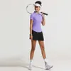 Topp Lu Align Short Women's Clothes Sleeve Shirts Dry Polo Shirt Designad för Tennis Slim Fit Hip Length Golf T-shirts Summer Lemon Gym Run Run Run