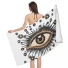 Handdoek gepersonaliseerd snel droge microfiber strandbad ademende nazar amulet patroon boho yoga badkamer handdoeken