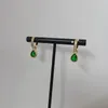 Backs oorbellen prachtige groene kristal kubieke zirkonia grote druppel vorm diamant bruids bruidspartij accessoires klassieke damesjuwelen