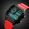 Zegarek skmei 1299 alarm Mężczyzna cyfrowy zegarek reloj hombre sport sport mody mody pu pasek wielofunkcyjny Wodoodporne zegarki