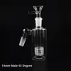 Hookahs Glass Ash Catcher för bongs 90 45 grader 14mm 18mm Matrix Perc Glassashcatcher Bubbler Bong Oil Rigs