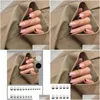 False Nails 24Pcs/Box Women Artificial Fl Er Manicure Tool Nail Tips Fake Ballerina Wearable Drop Delivery Dhczl