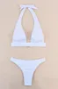 Women's Swimwear Sexy Micro Bikini 2024 Woman Swimsuit White Women String Thong Bikinis Set Female Bathing Suit Metal Buckle Biquini