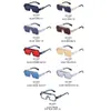 2024 neueste trendige dicke quadratische Edelstahlrahmen Steampunk Sonnenbrille UV400 für Männer Schatten Y2K Party Sonnenbrille mit