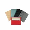 Minimalistisk plånboksusin Bank Credit ID -korthållare för män Kvinnor Purse Ultra Thin Mini Mey Case Pu Leather Card Cover Pouch 78ix#