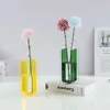 Vasi vaso acrilico casa creativa a colori trasparenti soggiorno fiori secchi decorazione di fiori geometrici