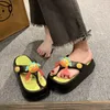 Slipper Plattform Frau Outdoor Beach Slides Schuhe Frauen Keile nicht rutschende Sandalen süße Flip Flops Zapatos de Mujer