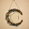 Fiori decorativi luna eid decorazione sospesa rattan ghirlance girasole decorazioni nuziali anelli intrecciati a mano