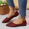 Casual Shoes Soft Leather Women 2024 Spring Fashion Comfort Pointed Toe Flat Female Non Slip Loafers Zapatos Mujer