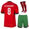 2024 2025 Euro Cup Men Kids 8 Fernandes Soccer Jersey 17 Bruma 4 Silva 3 Pepe Nunes Ramos Leao 7 Ronaldo 10 Bernardo Pereira voetbalshirt Kits Nationaal team Putaoya Putaoya Putaoya Putaoya Putaoya