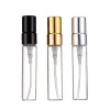 Round di lusso all'ingrosso 2 ml 3 ml da 5 ml 10 ml mini svuotamento a spruzzo trasparente flacone di vetro di vetro flaconi atomizzatore bottiglie