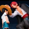 Action Toy Figures 17Cm Anime Figure One Piece Luffy Four Emperors Shanks Straw Hat Luffy Action Figure Monkey D Luffy Collection Model Doll Toys Y240415