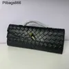 Andiamo Clutch Bag Bottegvenetas Handtassen Damestas 2024 Nieuwe schapenvacht geweven handtas rechthoekige pin modieus klein vierkant