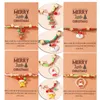 Link bransoletki Święty Mikołaj Claus Xmas Tree Wiselant Kolor Bransoletka dla kobiet Kid Year Prezenty Świąteczne życzenia