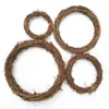 装飾的な花16 PCS Earth Vine Garland FreathDiy Rattan Flower Decor Wire Frame Circle Accessoryアクセサリー