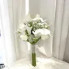 Flores de casamento White Calla Lilies com Tulip Bridesmaid Bouquet de Mariage Ramos Novia