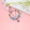 Charm Bracelets BRACE CODE Around The World Alloy DIY Pendant Boutique Large Hole Luminous Glass Beads Female Fine Bracelet Direct