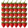 Decoração de festa 40 PCs Ornamento de frutas de morango simulado