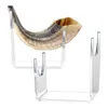 Piastre decorative 2 pezzi di bacchetta acrilica stand di design trasparente display angolare ripiani multiuso per cratfs shofar tascabili coltelli spade