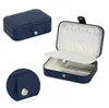 double-deck portable jewelry case large capacity jewelry storage box ornament necklace rings earrings bag organizer