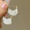 Kolczyki Dangle Tassel for Women Bridal błyszczące frędzlowe kolczyki