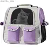 Carriers Catiers Cases Mochila para mascota Oxford tela mascota Cat Ba portador de múltiples mascotas medianas pequeñas viajes en las caminatas duraderas L49