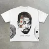 T-shirts pour hommes Tshirt Streetwear Y2k Face Hip Hop Graphique Imprimé Shirt surdimension