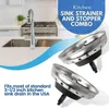 Tafelmatten 1 stks American Flat Head Kitchen Sink Basket Filter Vervanging Stalen afdekplug rioolaccessoires roestvrij water M6R3