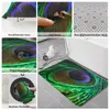 Carpets Peacock Feather Green Bathroom Bath Mat Carpet Bathtub Floor Rug Shower Room Doormat Kitchen Entrance Pad Home Decor