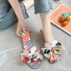 Hip Net Bow Flat Slippers Flip Flops For Shoes Summer Sandal Women Sandals Sandles Heels Fenty Slides 240228