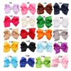 8 cm Child's Dire Ribbon Bow Hair Clip Girls Small Color Color Bow Duck Beak Clip 20 couleurs