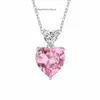 Diamante en forma de corazón colgante de cristal Fashion Fashion Luxury Rink Diamond Love