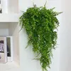 Dekorativa blommor Vattenbeständiga falska växt Artificial Fern Vine For Home Wedding Decor UV Resistant Faux Greenery Indoor Outdoor Garden