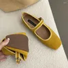 Casual Shoes YATAGODY Size 35-40 Ballet Flats For Women Suede Leather Mary Jane Low Heels Ballerinas Spring 2024 Work Office Lady Dress