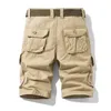 Mens Military Cargo Shorts Army Camouflage Tactical Joggers Män bomull Löst arbete Casual Short Pants Plus Size 240416