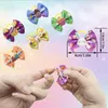 Dog Apparel 50/100Pcs Hair Accessories Easter Day Grooming Bowknot Yorkshire Girl Bows With Rubber Bands Pets Supplies