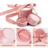 Smyckespåsar Bow Ribbon Velvet Box Simple Earring Halsband Lagring Förslag Vigder Ring Organiser Presentförpackning Display