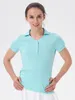 Solid Polo Shirts For Women Baseball Collar UV Protection Light Weight Tshirts Golftennispadel Summer Workout Clothing 240416